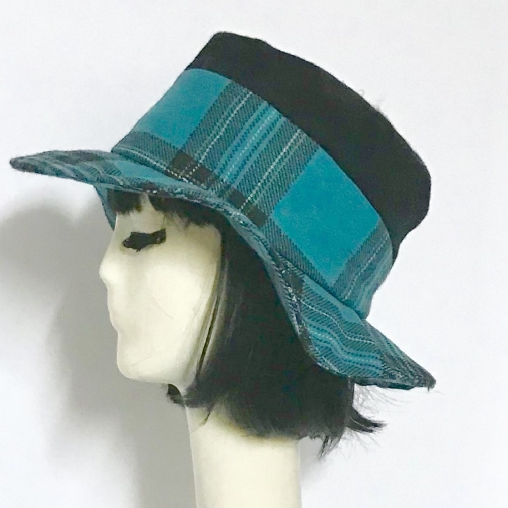 Vintage Wool plaid bucket hat